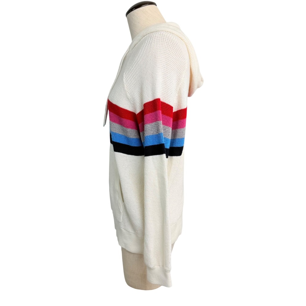 Faherty Throwback Cream Rainbow Stripe Organic Co… - image 3